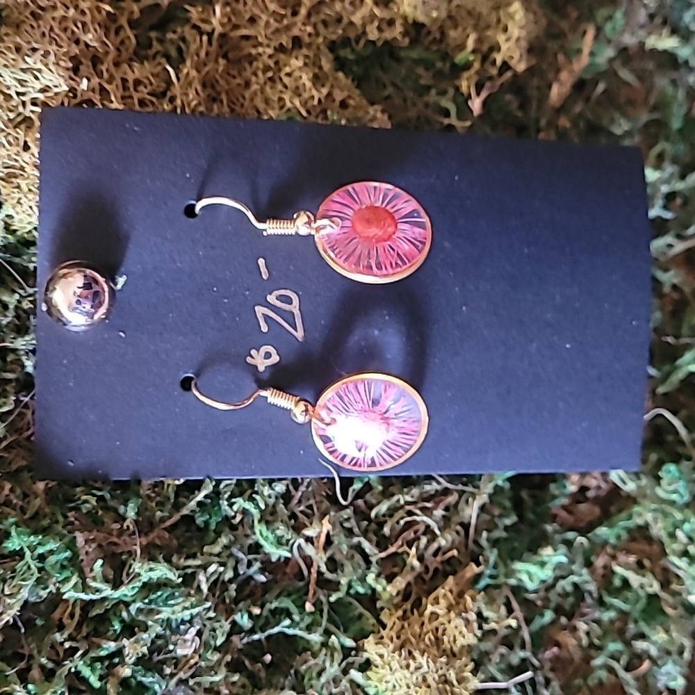 Handcrafted resin earrings